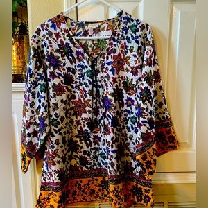 Amazing silky floral paisley tunic
